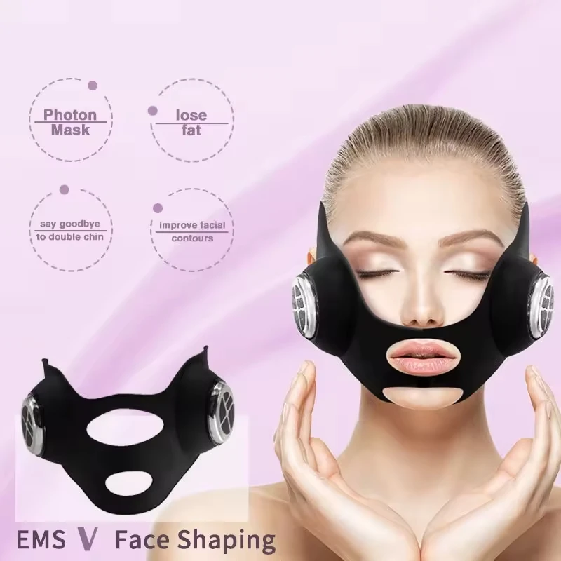 Galvanic Skin Sensor - Máscara Facial EMS para Lifting Facial