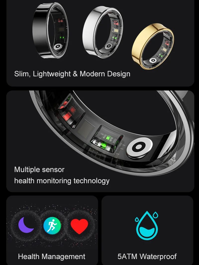 2026 anel inteligente r09 5atm - Temperature Ring Skin avaliação e preço